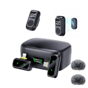 Wireless Microphone for iPhone & Android, Noise Reduction Magnetic Mini Mic with 54H Charging Case, 164ft Range Plug-Play Clip On Lapel Mic for Video Recording, ASMR, Live Streaming