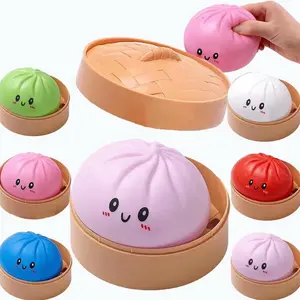Rainbow Mystery Solid Colored Squishy Dumplings, Portable Tactile Squishy Sensory Play Toy, Anxiety Relief Product, Stress Relief Tool, Sensory Stress Reliever - 1-12pcs, NEXT DAY SHIPPING