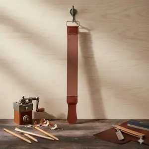 Leather Strop Sharpener for Straight Razors Folding Knives Hair Trimmer Grooming Tools Sharpening Stone for Kitchen Knives Cutlery Polishing Strap Maintenance Durable Grooming Supplies Sharpening Accessories.