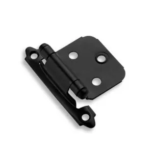 Amerock  Self-Closing Hinge with Face Mount and Variable Overlay - Flat Black
