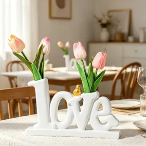 Love Resin Flower Pot, Creative Bird Decorative Ornament, Desktop Decoration, TV Cabinet Decor, Wedding Gift, Valentine's Day Gift