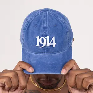 Phi Beta Sigma Acid Washed Vintage Denim 3D Embroidered Cap