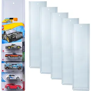 5 Pcs Diecast Display Case for Hot Wheels Matchbox Toy Car Storage Organizer Acrylic Stand Wall Mount Compatible with Packaged Cars Display RacksXXJellybeanJourney1