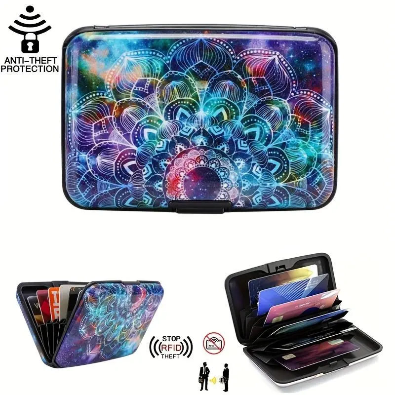 RFID Blocking Credit Card Holder Aluminum ID Case Hard Shell Business Card Organizer Slim Metal Hard Case for Men & Women Anti-Theft Protection, Card Id Slots, Card Organizer Protector