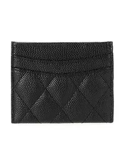 Cailin Quilted Credit Card Holder - Black