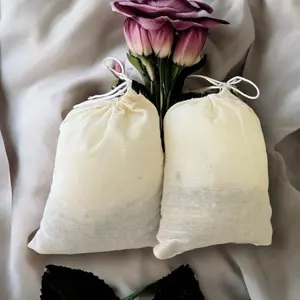 Soothing Bath Soak - 2 Pouches in White with Drawstring Closure for Relaxation and Comfort