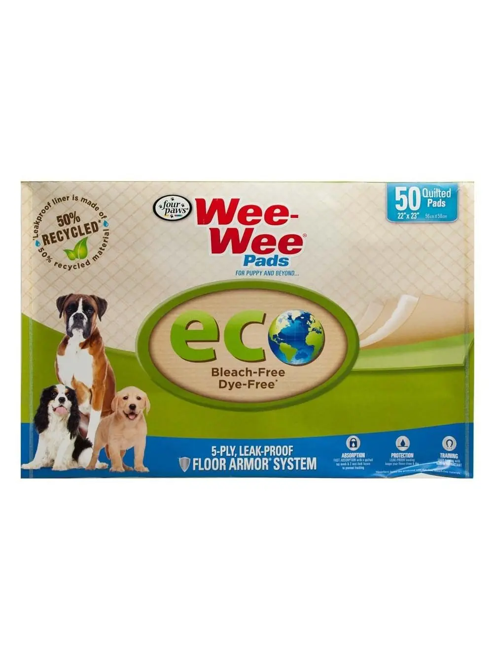 Four Paws 45663972691 Dogs Wee ECO Pad - 50 Pack
