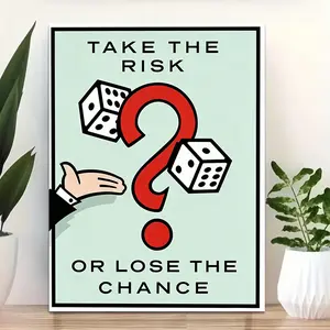 Classic cartoon graffiti canvas print — ALEC “Time is Money” Monopoly Motivational Poster featuring a funny quote,2D flat print poster; framed/unframed wall decor for home, game room, and office; motivational wall decoration gift wall art