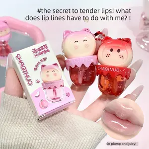 Cute Cat Jelly Lip Oil | Create Western-style glossy glass lips, cute pendant lip oil