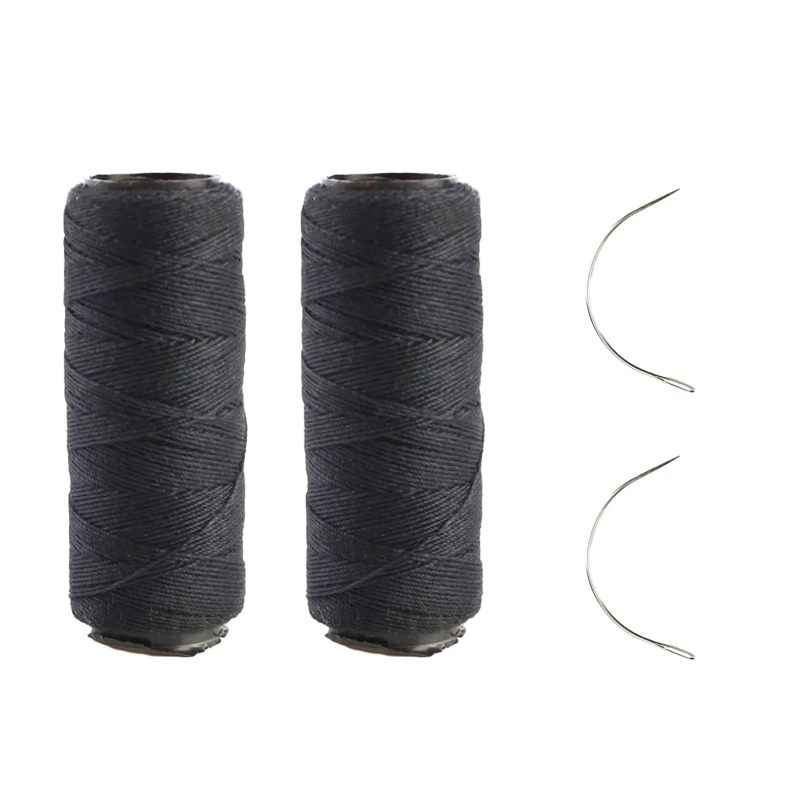 Full Shine Needle and Thread ,Thick Polyester Thread for Wig Making & Hair Extension Sewing, Black, 1 Pcs Curved Needles Full Shine Needle and Thread ,Thick Polyester Thread for Wig Making & Hair Extension Sewing, Black, 1 Pcs Curved Needles