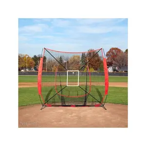 7x7 ft Baseball Softball Practice Net, Portable Baseball Training Net for Hitting Batting Catching Pitching, Backstop Baseball Equipment With Strike Zone, Net Only