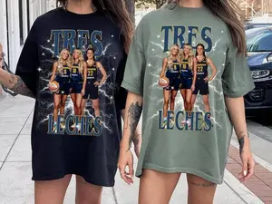Tres Leches Basketball Shirt  Caitlin Clark, Sophie Cunningham, Lexie Hull WNBA Indiana Fever Trio Tee, Funny Retro Fan Gift Tee ,Indiana