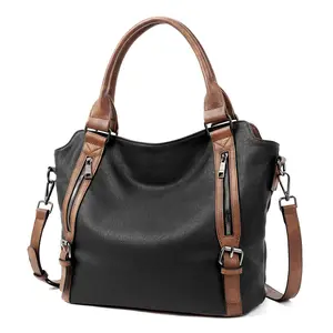 Casual retro texture tote bag, Classicshoulder bag, available in multiple colors,with a double back structure and side zipperdesign, suitable for shopping in malls anddaily commuting with large capacity hand-held shoulder bags