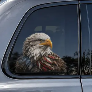 Realistic Eagle Portrait PVC Car Decal for Windows and Bumpers