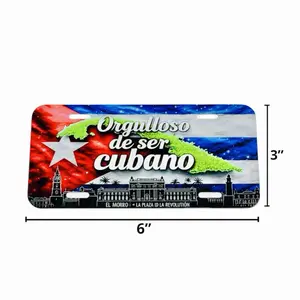 Mini chapa imantada para frigorífico 6x3. Orgulloso de ser cubano.
