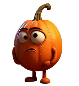 1 Piece Pumpkin Statue, Halloween Pumpkin Statue Resin Decorations, Funny Expressions Pumpkin Face Figurines Halloween Fall Table Shelf Decor