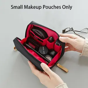 Lipstick Makeup Bag, Mini Small, Compartmentalized, Portable, Women's Organizer, Bag Insert, Compact Storage Pouch, Makeup Bag for Purse, Makeup Pouch Small Cosmetic Bag Mini Portable Handbag for Women and Girls, Handheld Cosmetic Pouch