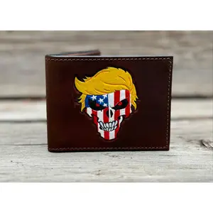 Trumpisher - Hand tooled and colored custom wallet extraordinaire