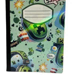 Gaming Composition Notebook Wide Ruled 80 Pages Fun Pixel Gamer Design for Kids Students Gamers with Vibrant Graphics