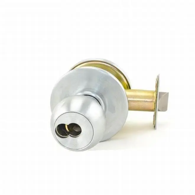 Stanley Best 8K37AB4AS3626 2.75 in. 8K Series Backset 7 Pin Entry 4 Knob & A Rose ANSI Strike Less Core, Satin Chrome