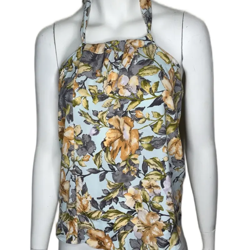 BIBA Multicolor Blouse with Neck and Back Tie Floral Design