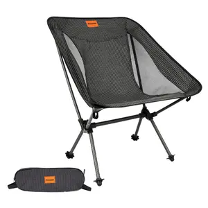 Msnaile Portable Camping Chair for Christmas Carbon Fiber Frame 1.5 lbs Ultralight Folding Chair 330 lbs Capacity Compact Lightweight Camp Chair for Adults Backpacking Hiking Fishing Beach Travel Outdoor Accessories