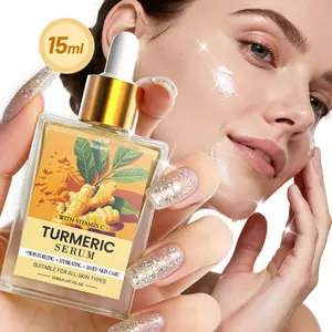 Turmeric Vc Essence , With Nicotinamide, Vc,Skin Brightening Serum & Hyperpigmentation Treatment ,Turmeric Glow Serum Cleanses, Fights Acne, Evens Tone, Scars , For Necessary Day & Night Moisturizing & Tightening On The Face And Neck - 15ml