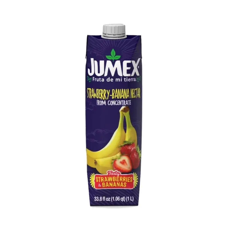 3x Jumex Strawberry Banana Nectar - Fruit Juice Drink Beverage Refreshing Sweet Liquid Smoothies Pantry Stock Lunch Box Family Pack Natural Flavors Quench Thirst Bulk Lot Bundle Wholesale Multi Pack Value 3 Count Total 32.4oz 960ml