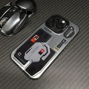 Fashionable Mechanical Case for iPhone 16 15 14 Pro Max 13 12 11 XR XS E Plus Shockproof Anti-Scratch Durable PC Back Protective Cover