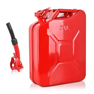 Nilight 5-Gal (20L) Steel Leak-Proof Metal Gas Can with Spout System and Handle, No-Spill Safety Fuel Container for Trucks, Cars, 1 Pack summervibes