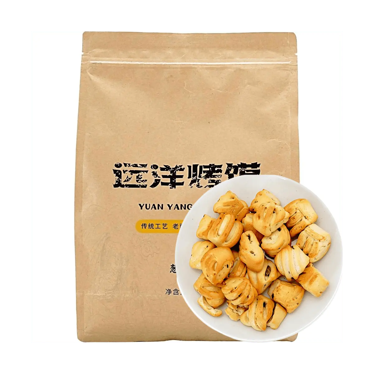 MXYY Shanxi Specialty Crispy Baked Flatbread Snacks, Scallion Flavor, 500g - Healthy & Stomach-Friendly