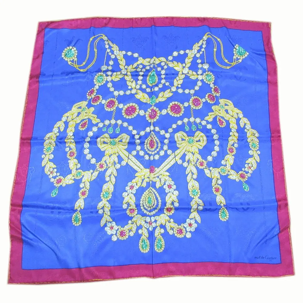 Pre-owned Cartier Silk Small Leather Goods Scarf