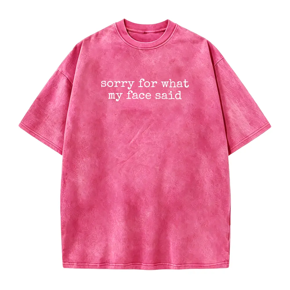 Sorry for What My Face Said Graphic Tee, Funny Mood Tee, Sarcastic Resting Face Shirt, Gift for Her