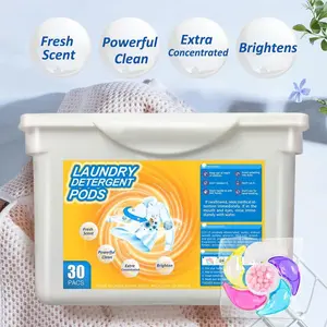 Laundry Fragrance Beads 30pcs Box Soft Long Lasting Fruity Scent Cleaner for Clothes Lavender Paraben-Free Fresh Clean Brighten Household Cleaning Supplies