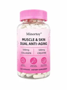 Women's Collagen + Creatine Capsules, 1000mg Health & Beauty Supplement - Skin Glow Support, Lean Muscle Support, Fitness Enhancement Edible Healthcare Dietary Colagen Healthy  Nail Nutrition Hair