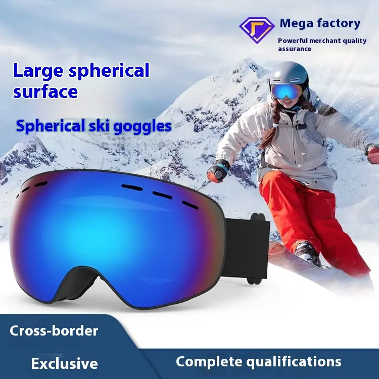 OTG Ski Goggles- Anti Fog Dual Lens, Windproof Snowboard Goggles with UV400 Protection - Fit Over Glasses, for Skiing, Snowboarding & Motorcycling
