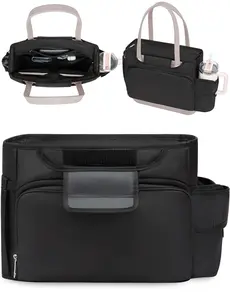 Nyton Organizer Insert Outer Pocket Cover Only for Medium Original Bogg Bag, Accessories Inserts for Original Medium, Structured Tote Organizers Bags with Zipper Lid for Work Travel (LIGHT BLUE, M)