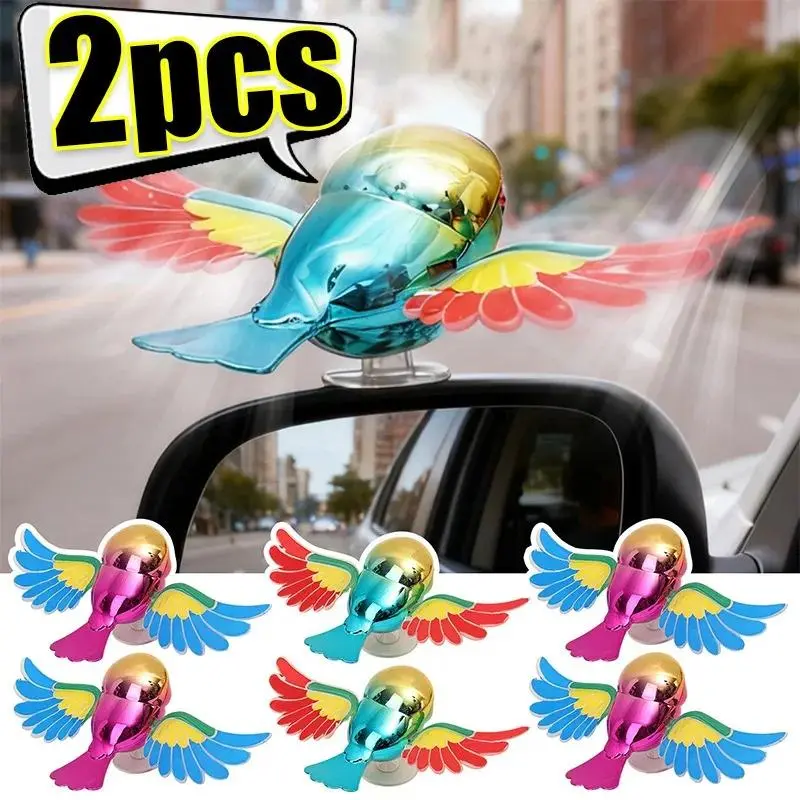 Funny Motorcycle Car Flying Bird Decoration Wind Powered Flapping Wings Auto Hood Ornament Motorcycle Creative Car Accessories
