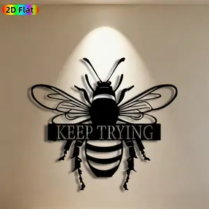 1pc Bee Metal Wall Art,Bee Statue Mural, Ideal Gift for New Year, Easter, Nature Enthusiasts, Rust-Resistant Metal Wall Decor Wall Sculptures, Perfect for Home Wall & Garden Fence Bee Enthusiasts