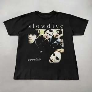 Slowdive Soulvaki TShirt, 90s band tees, Cute