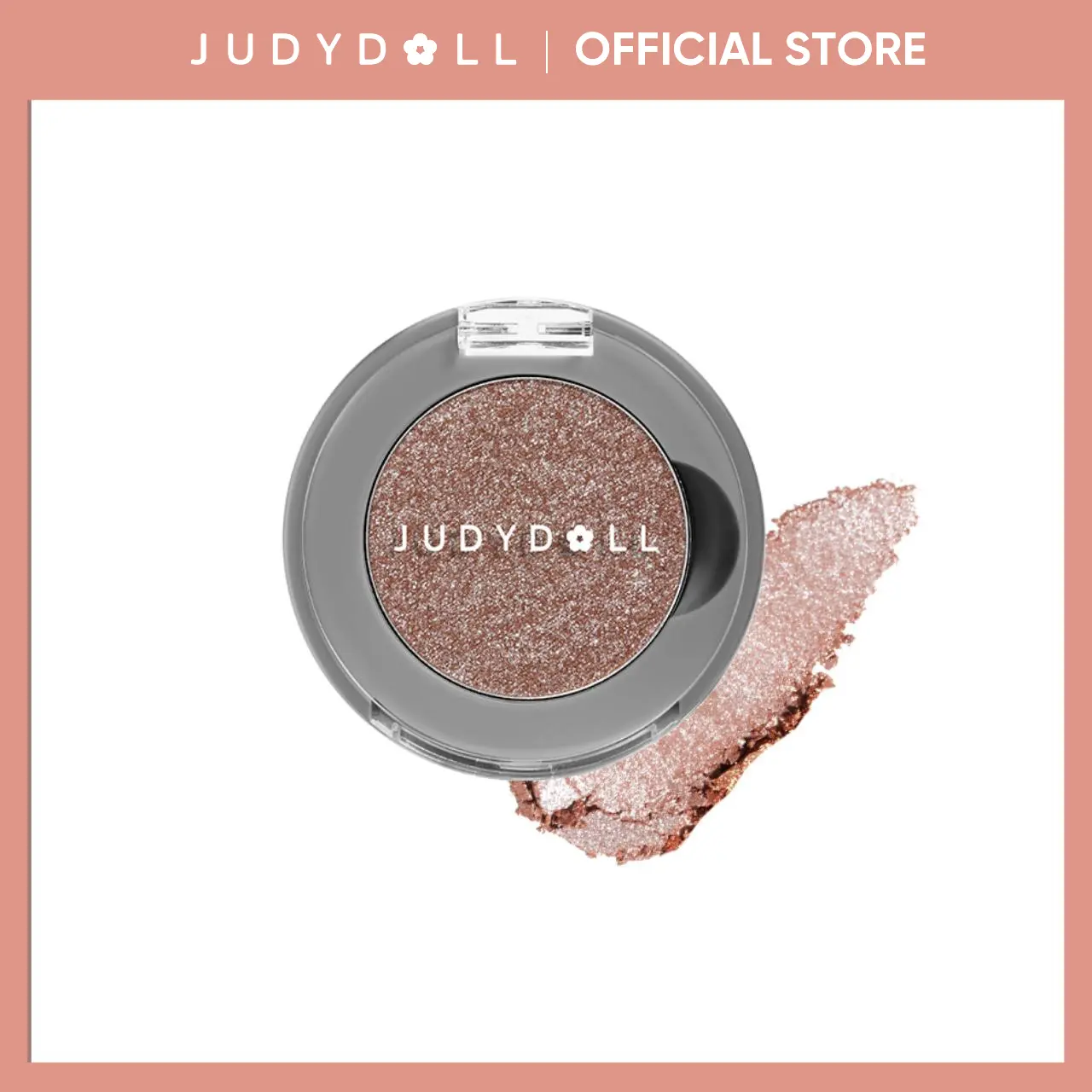 JUDYDOLL Soft Shine Color Eyeshadow, Single Color, Flash, Polarized Glitter, Versatile, Long-Lasting, Natural, Beginner, Light Makeup, Portable, Brightening, No Powder Flying, European And American Metallic Feel, For Parties, Refresh Look, Summerwins
