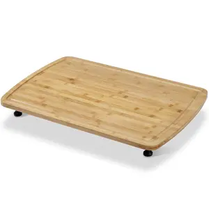 Bamboo Pasta Board Stove Cover & Cutting Board 30x20 Inch – Adjustable Legs, Built-in Handles, Juice Grooves – Versatile Wooden Board for RV Stove Top, Drainboard Cover, Small Kitchens