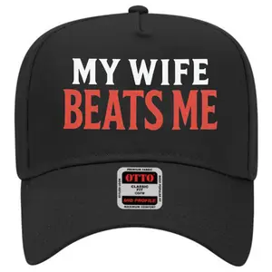 Funny Slogan Baseball Cap - "My Wife Beats Me" Graphic Trucker Hat - Adjustable Dad Hat for Men - Gag Gift & Humor Apparel