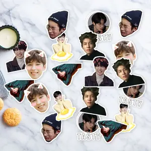 Stickers Pack 20 Pcs Seventeen Guitar Wonwoo Colorful Bumper Car Skateboard Water Luggage Bike Waterproof Bottle Vinyl Aesthetic Laptop