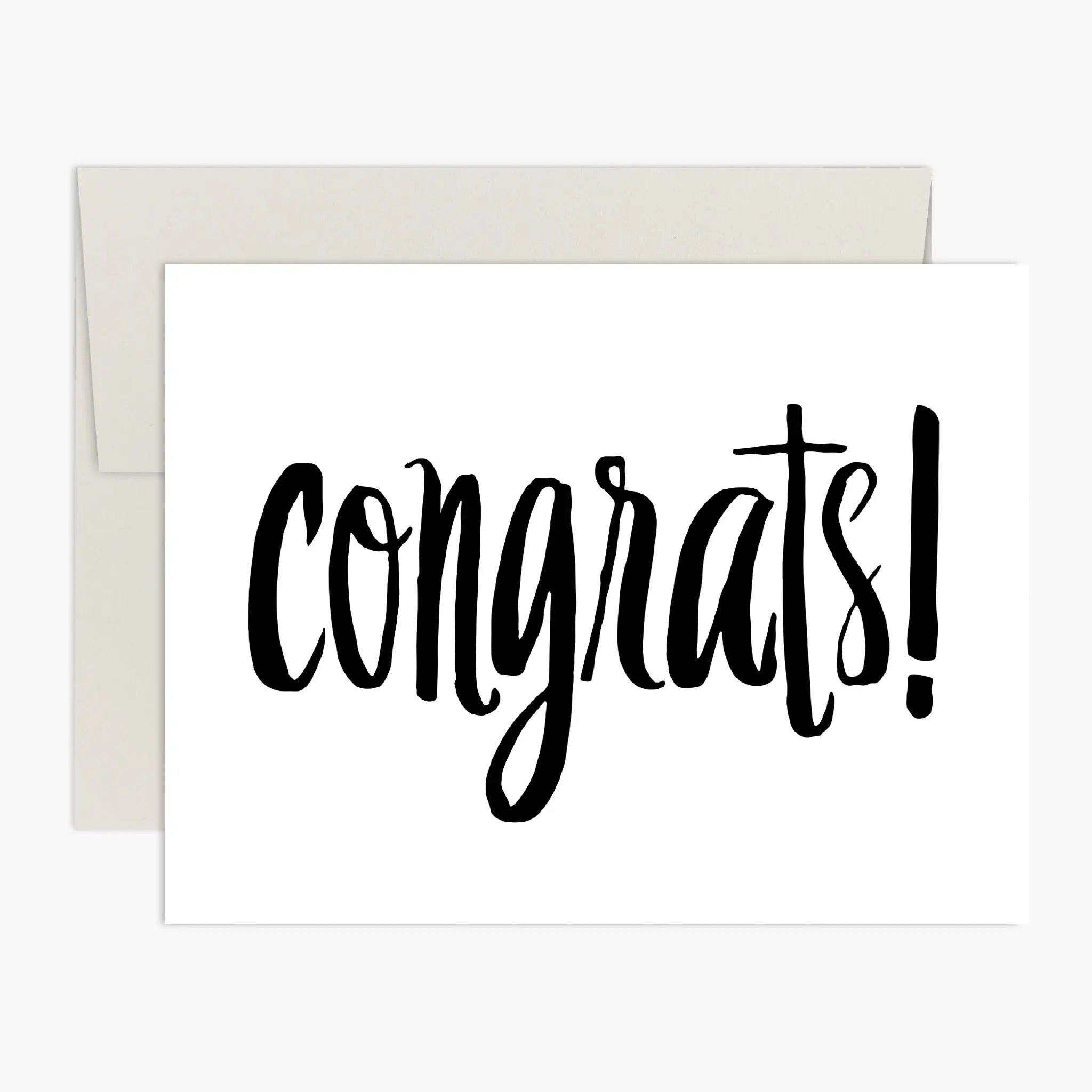 Congrats! Black & White Congratulations Card