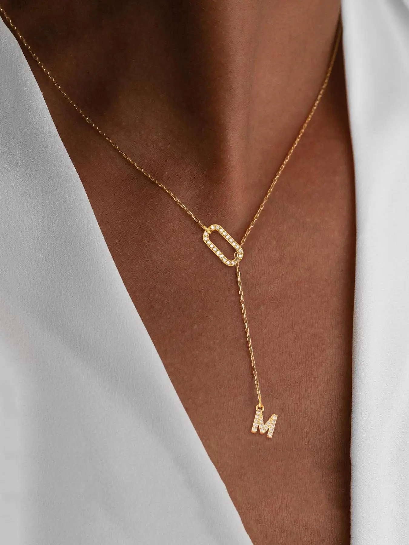 Initials Fashion Pendant Necklace for Women, Alphabet Letter Necklace, Daily Wear Necklace, Stainless Steel Jewelry for Party, Daily Clothing Decor, Trendy All-match, Minimalist Necklace & Exquisite Jewelry for Birthday Gift