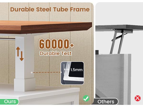 SEDETA 47.2" Farmhouse Lift Top Coffee Table Electric Standing with Storage Power Outlet Sliding Barn Door Height Adjustable for Living Room