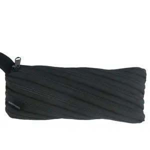 Multifunctional Pencil Bag Pen Holder, Storage Bag for Office and Outdoor Supplies, Cosmetics-Can Used Be a Rope(Black)