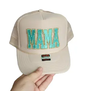 Trendy Foam MAMA Patch Trucker Hat Hot Pink or Teal, Multiple Hat Colors Mothers Day Gifts For Her, Gift for Mom, Mama Hat, Mama Trucker Hat