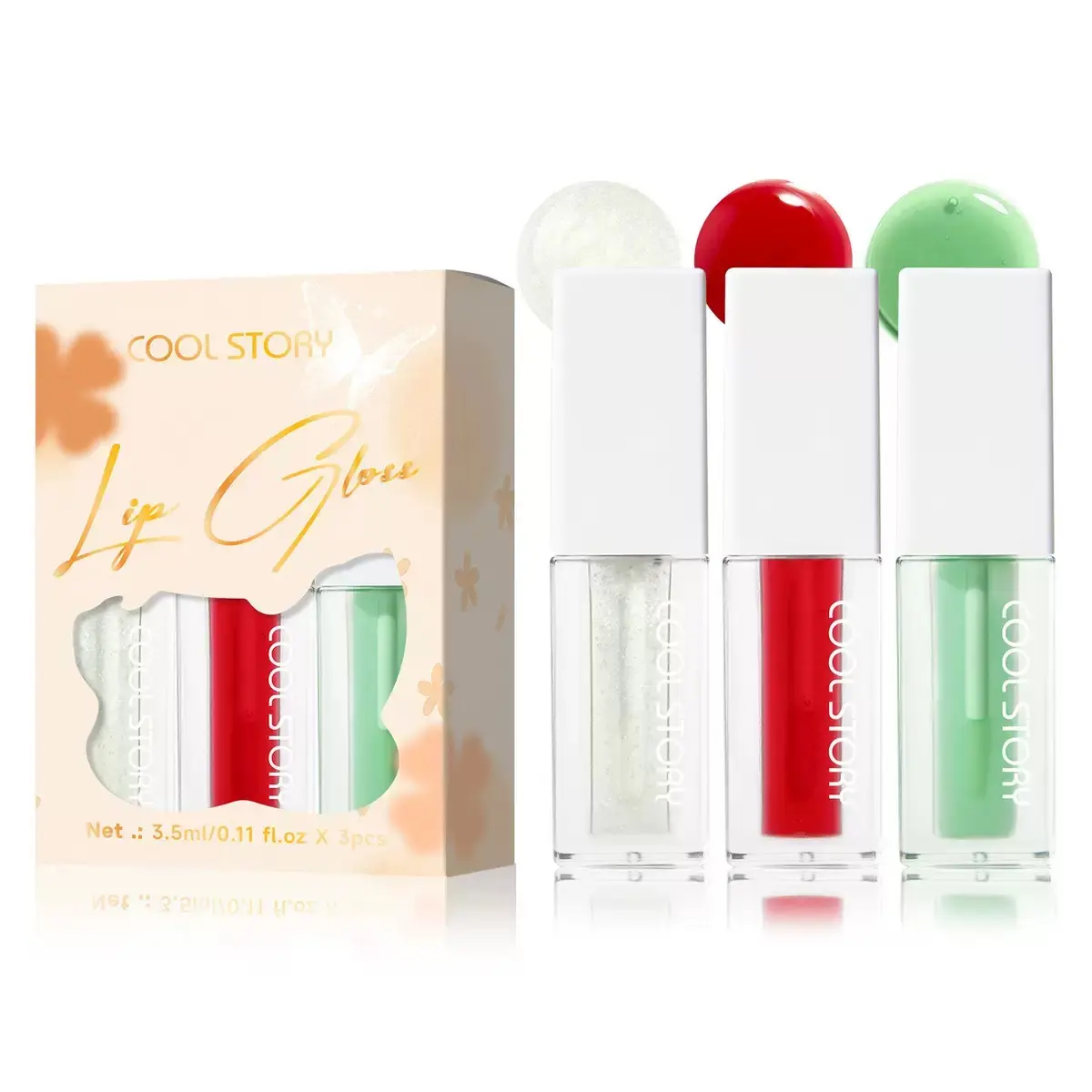 Cool Story Mirror Effect Lip Glaze, Super Glossy Shine Lip Gloss, Hydrating Non-Sticky Formula, Long Wear Lightweight Lip Gloss, High Pigment Color for Daily & Party Makeup Lipstick Moisturizing Moisturizing Moisturizer Moisture Lip Care lipglossss